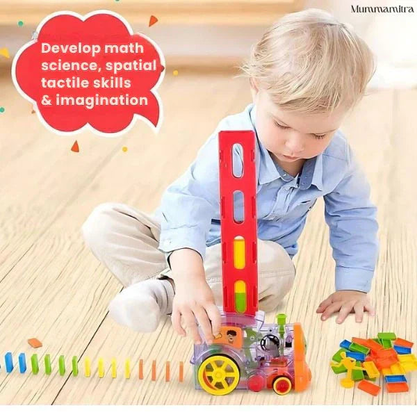 BlockChase – Race, Set, Domino | Instant Chain Reactions | Perfect for Little Hands