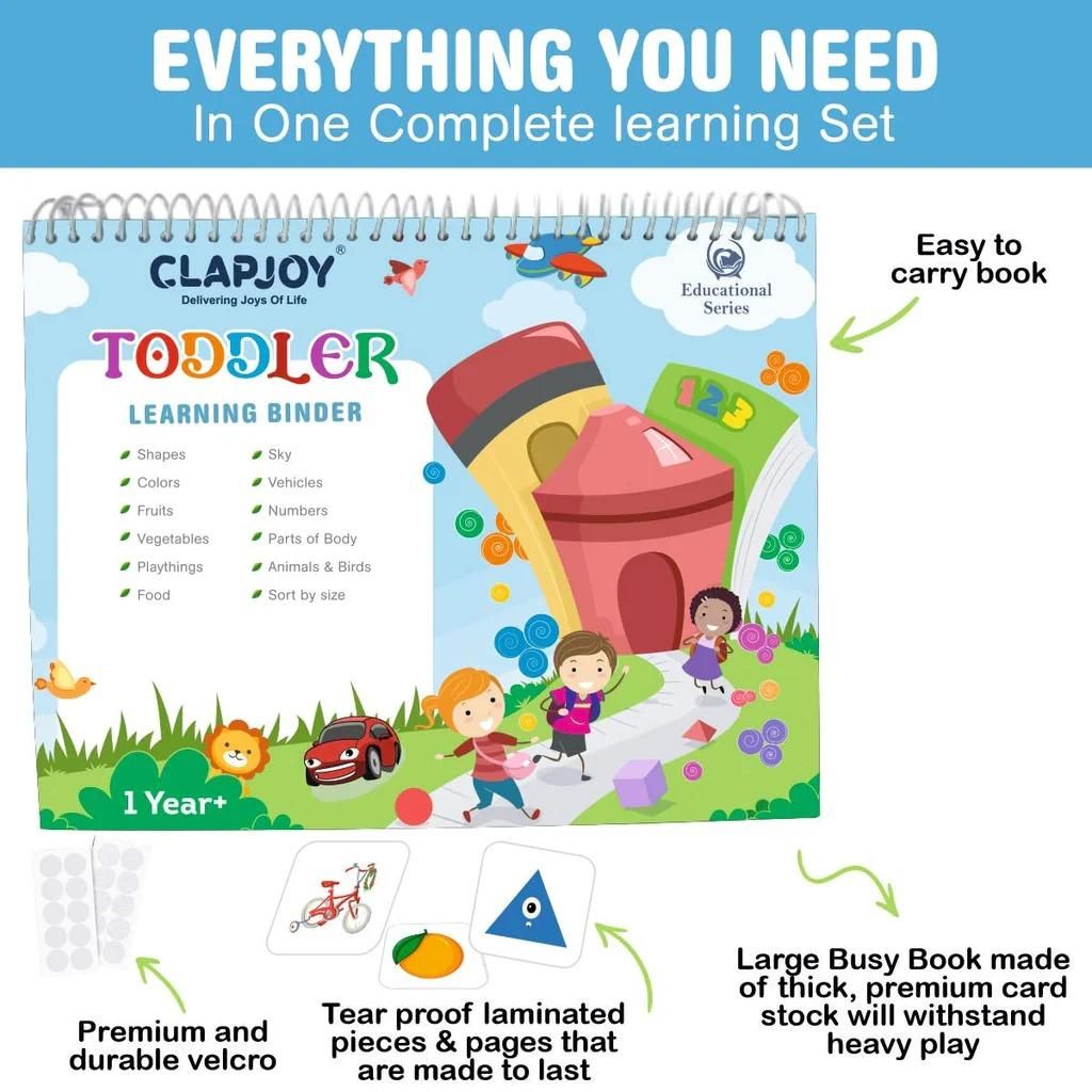Toddler Learning Book Level 1, Preschool book, 16 in 1 activity book for kids age 2 years+