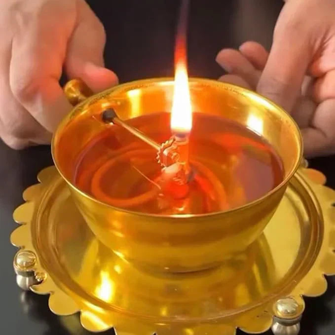 Shree Akhand Jyot Diya & Cover (not for sale)
