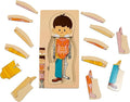 Multi-Layer Children’s Body Structure Puzzle Toys for Boys Girls Educational Kids Intelligence Toy Bright Colors and Cartoon Patterns