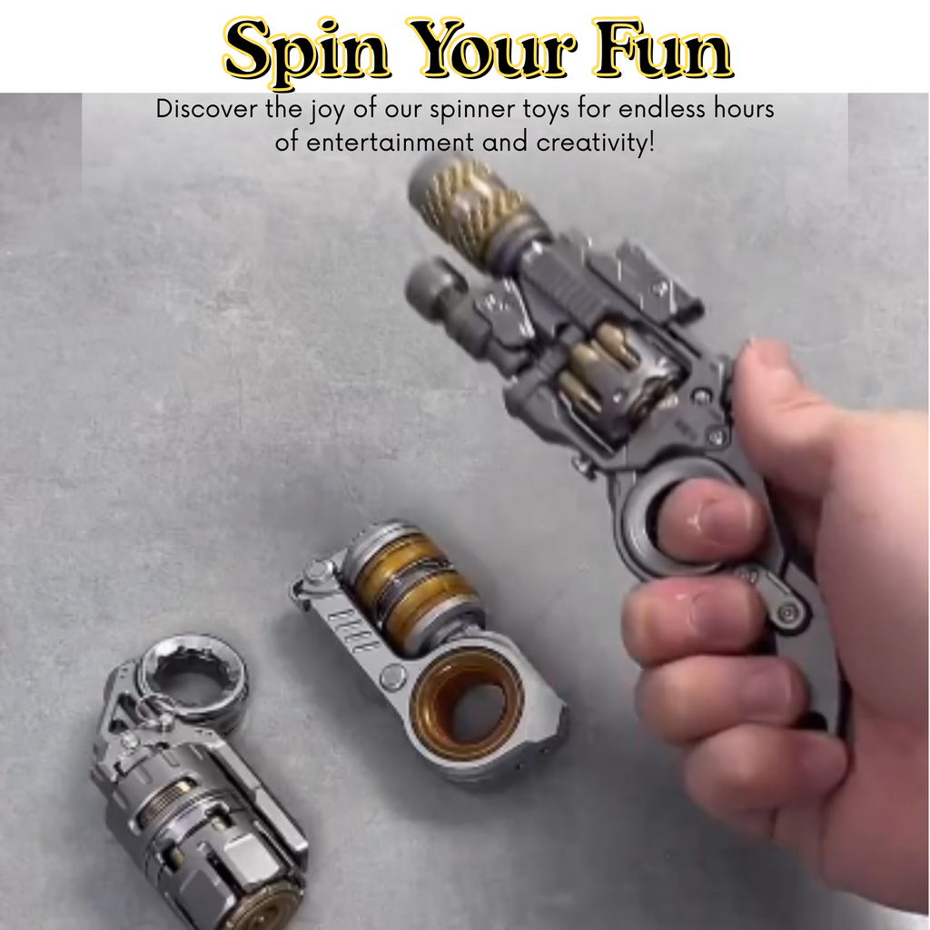 Steampunk Metal Trigger Fidget Spinner – Premium EDC Stress-Relief Toy