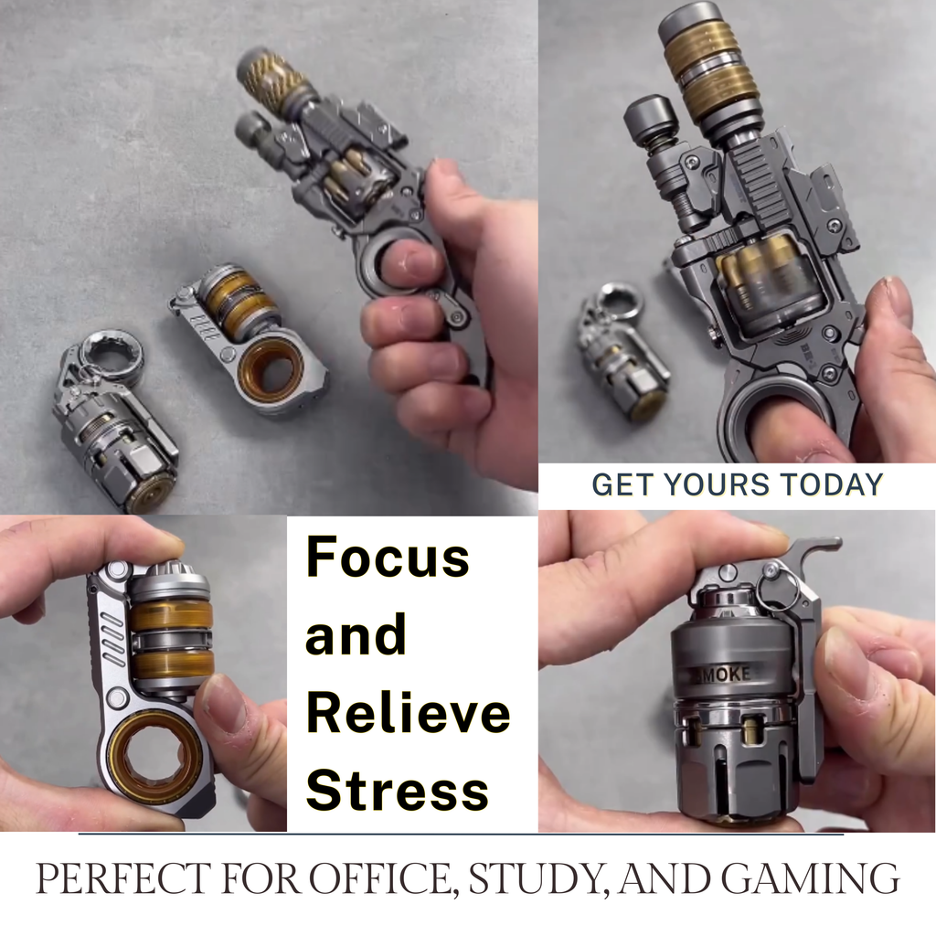 Steampunk Metal Trigger Fidget Spinner – Premium EDC Stress-Relief Toy