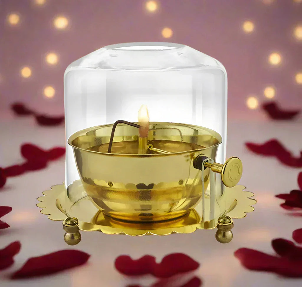 Shree Akhand Jyot Diya & Cover (not for sale)