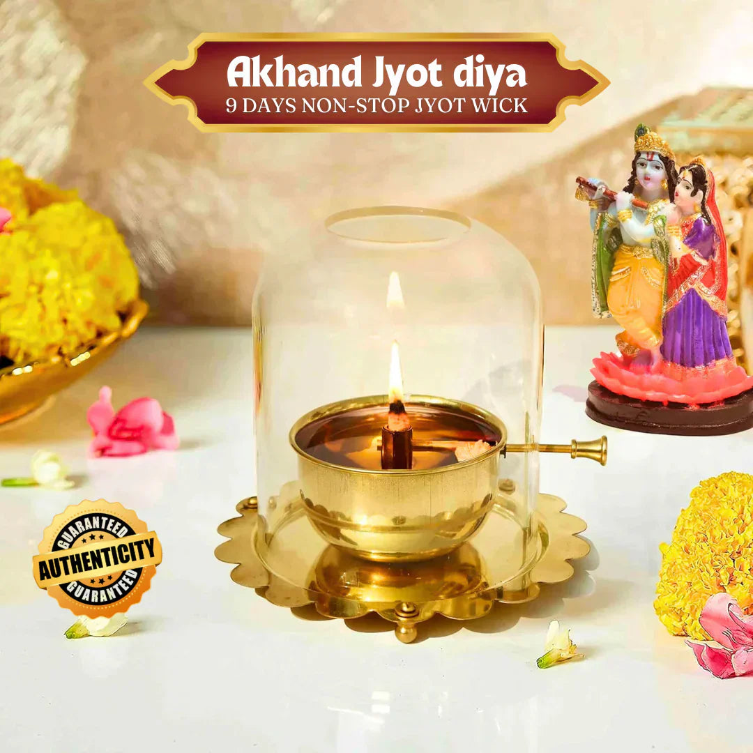 Shree Akhand Jyot Diya & Cover (not for sale)