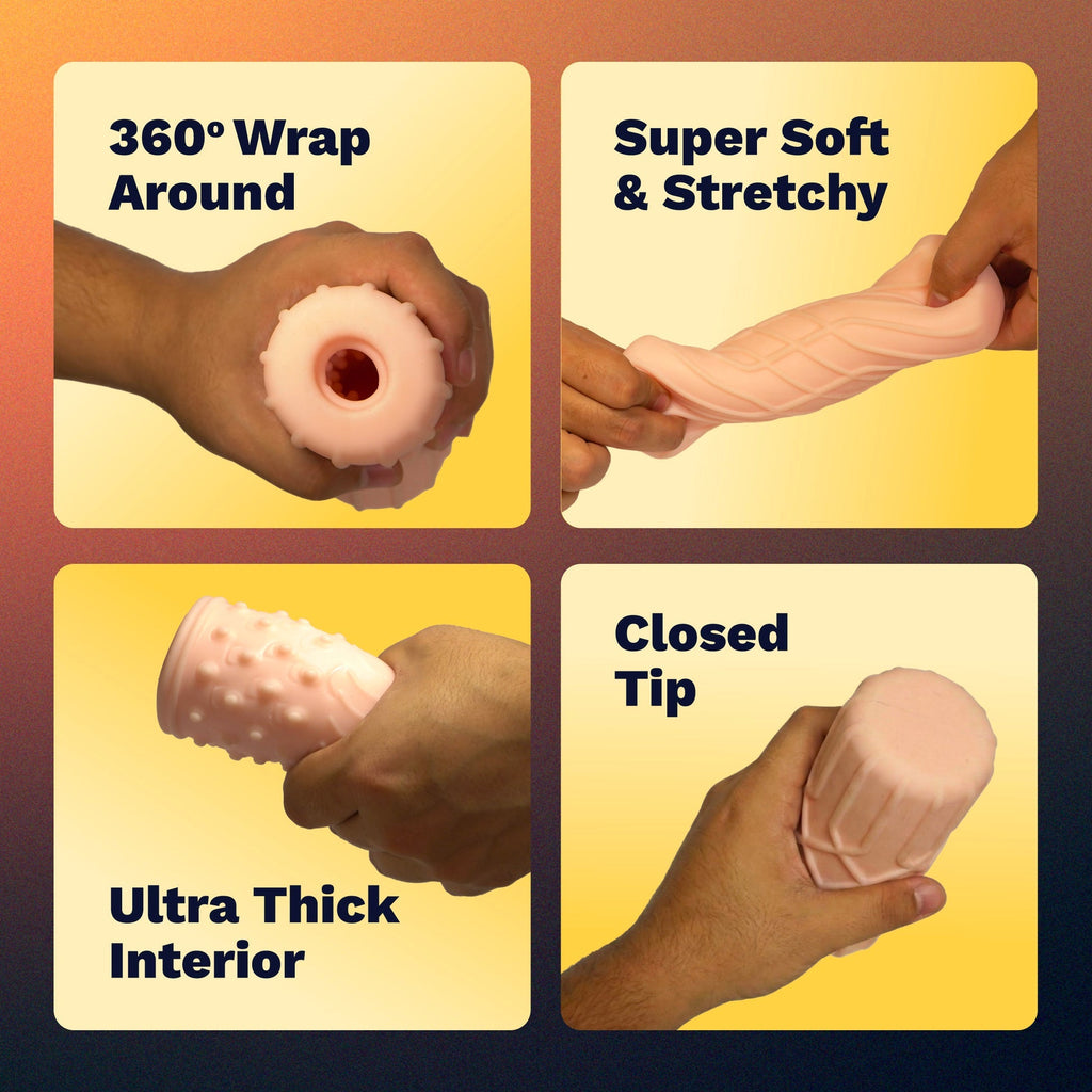 Grip close-ended stroker