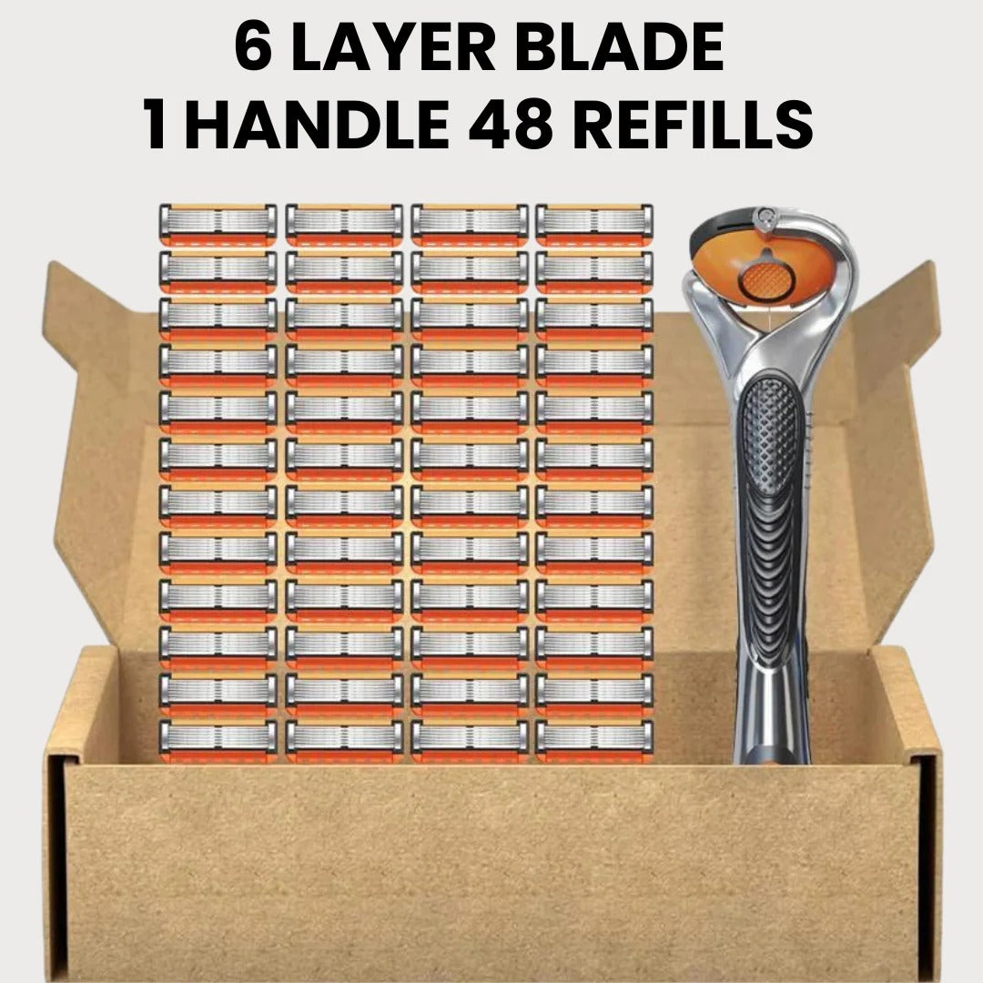 48-Piece Men's Razor Refill Set + Free Handle