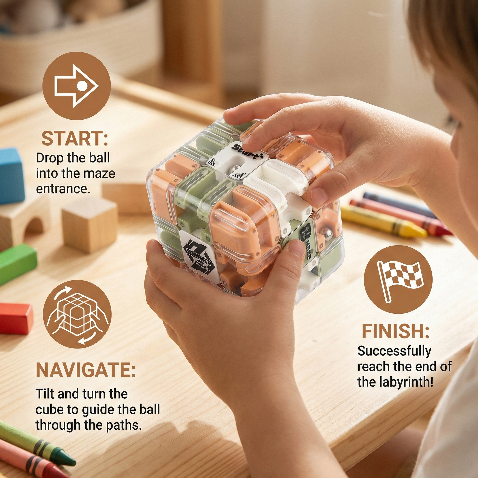 Labyrinth 3D Puzzle Maze Cube